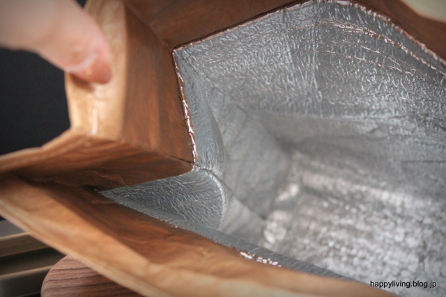 クラフト　保冷バッグ　弁当箱　シンプル (3)