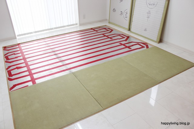 和紙畳　リビング　床暖　インテリア　広く　フラット (5)