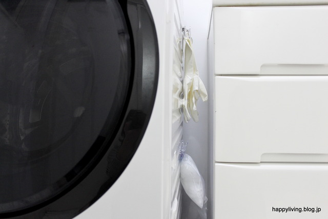 排水フィルター　ドラム式　洗濯機まわり　見せない収納 (5)